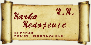 Marko Medojević vizit kartica